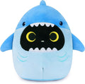 Black Cat Plush, Cute Shark Black Cat Stuffed Animal, Kawaii Soft Plush Toy for Kids, Great Birthday Gift Home Decor Toys Gift for Kids Girls Boys Adults (8 Inch)