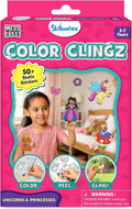 Skillmatics Cling Art – Color Clingz Unicorns & Princesses, 50+ Reusable Static Stickers, Mess-Free Fun for Kids, DIY Craft Kits & Supplies, Travel Toys, Creative Gifts for Kids Ages 3, 4, 5, 6, 7