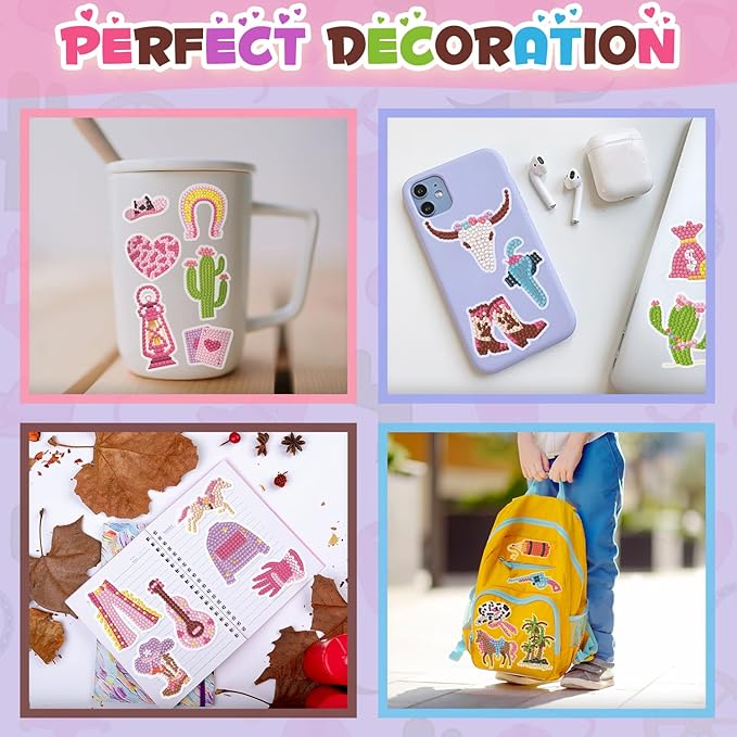 Labeol Diamond Art Kits for Kids Boys and Girls Ages 6-8-10-12 Easy to DIY Creative Diamond Art Sticker Craft by Numbers Kits for Kids and Adult Beginners (Excavator)
