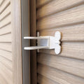 Child Safety Lock for Sliding Glass Door, Slide Closet Doors | Baby Proof Windows Locks | No Tools, Drilling Needed (4 Pack, White)