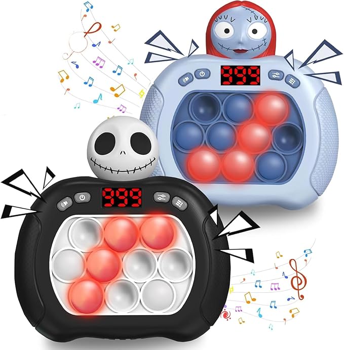 Nightmare Be Christmas Fast Push Game Fidget Console Toys,Christmas Pop Fidget Toy for Kids,Light Up Sensory Toy for Boys Grils Teens Age 3-12,Stocking Stuffers Goodie Bag Party Favors Birthday Gifts