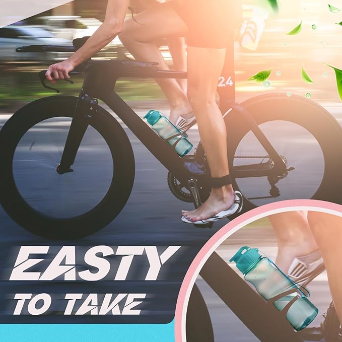 Ziliny 24 Pcs 17 oz Plastic Water Bottles Bulk Large Reusable Leak Proof Flip Top Sports Gym Water Bottles with Handle Strap for Kids and Adults for Summer School Travel