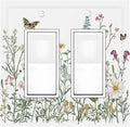 Decorative Outlet Covers Rustic Wildflowers Butterfly Colorful Floral 2 Gang Double Gfci Rocker Electrical Wall Panels Light Switch Cover Plate For Bed Room Living Room Decor