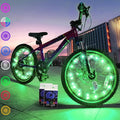 TINANA 2 Tire Pack LED Bike Wheel Lights Ultra Bright Waterproof Bicycle Spoke Lights Cycling Decoration Safety Warning Tire Strip Light for Kids Adults Night Riding
