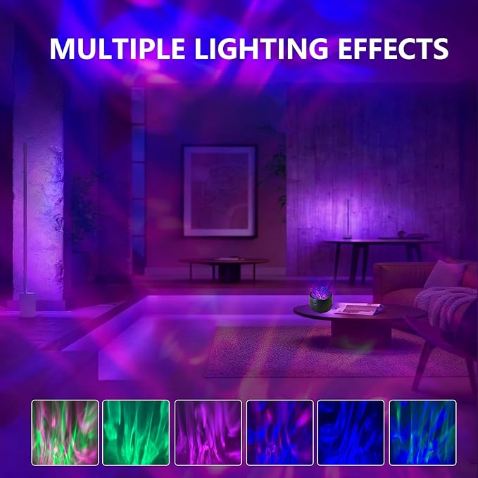 MAXROCK Projector Roating Night Lights for Bedroom Decor, Northern Light Projector, Romantic Muticolor Night Lighting Lamp, Creative Gifts