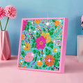 ZUYUSUT Blossomy Flower Diamond Art Painting Kits for Kids with Wooden Frame Girls Art Crafts Rhinestone Gem by Number Kits for Home Wall Decoration