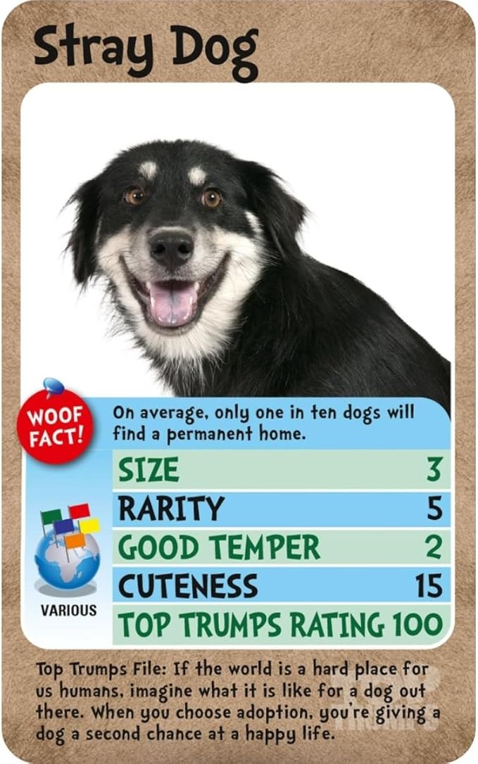 Top Trumps Card Game Dogs - Family Games for Kids and Adults - Learning Games - Kids Card Games for 2 Players and More - Kid War Games - Card Wars - for 6 Plus Kids
