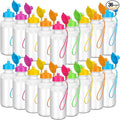 Zubebe 36 Pcs Sports Water Bottles Bulk Squeeze Reusable Bpa-free Plastic Water Bottles End of the Year Gifts Summer Gifts for Students School Travel Hiking Cycling Event Team Gift