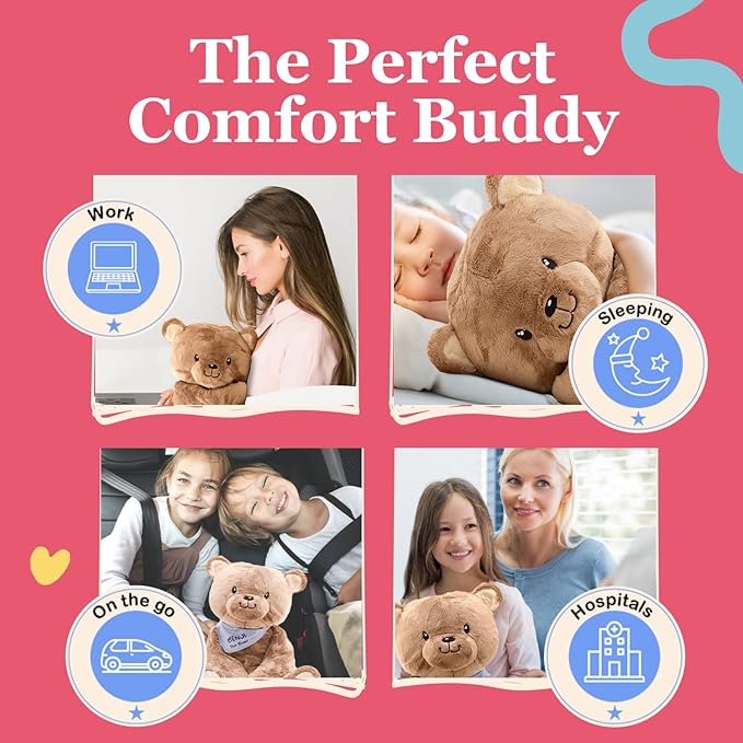 Lilly's Love Weighted Stuffed Animals for Adults & Kids — 5lb Calming Bear Plush for Anxiety, ADHD & Sensory | Machine Washable Weighted Stuffed Animal w/Removable Insert | Benji The Bear