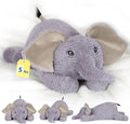 PEACH CAT 25.6 inch 5 lbs Elephant Weighted Stuffed Animals Realistic Elephant Plush Large Plushies Toys Body Pillow Gifts for Kids Adults