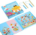 Magnetic Fishing Game for Toddlers Ages 3-8 – Montessori Wooden Educational Toy with 28 Fish – Preschool Learning Toy for Fine Motor Skills, Travel, Airplane & Road Trips