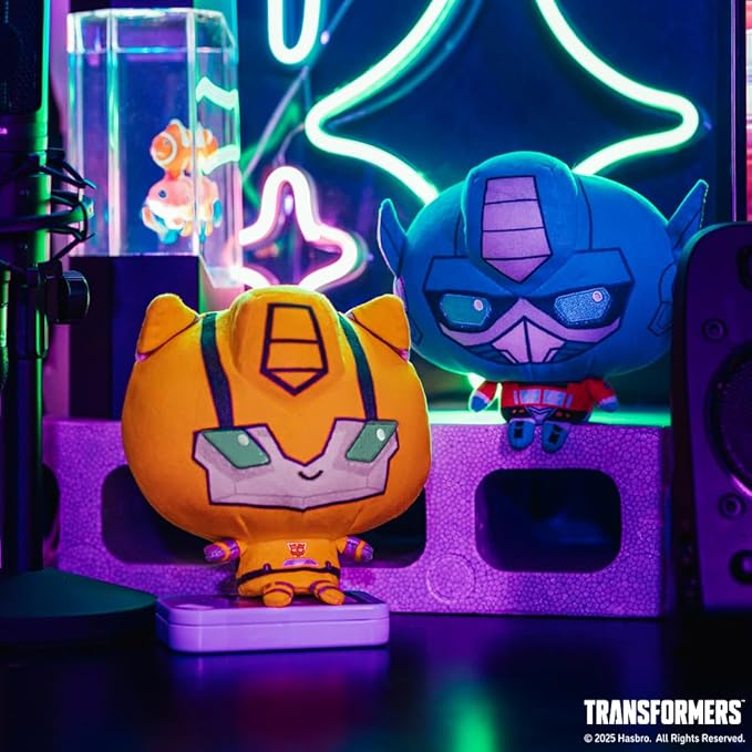 TeeTurtle Cloudheads Optimus Prime Plush - 5-Inch Official Transformers Stuffed Animal with Embroidered Details - Soft Cuddly Plush Toys for Kids, Teens, and Adults