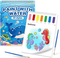 SOCOLER Paint with Water Coloring Books for Toddlers,Sea World Theme Mess Free Watercolor Painting Papers for Kids Water Color Paint Kit Art Craft Gift for Ages 1-3,4-8