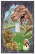 Dinosaur DIY Decor Boys Bedroom, Decorative Light Switch Cover Plate for Kids Room, Nursery Toddler Room Playroom (Dinosaur)