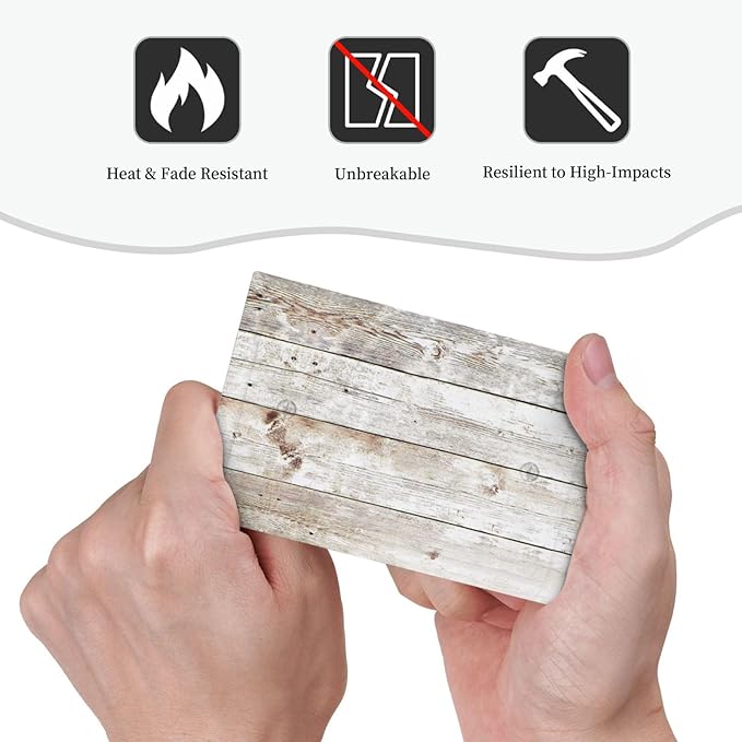 Vintage Light Wood Retro Rustic White Gray Oak Print Light Switch Cover Plate 1 Gang No Device Blank Electrical Wall Plates Faceplate Decorative Switch Plate Covers for Farmhouse Home Decor