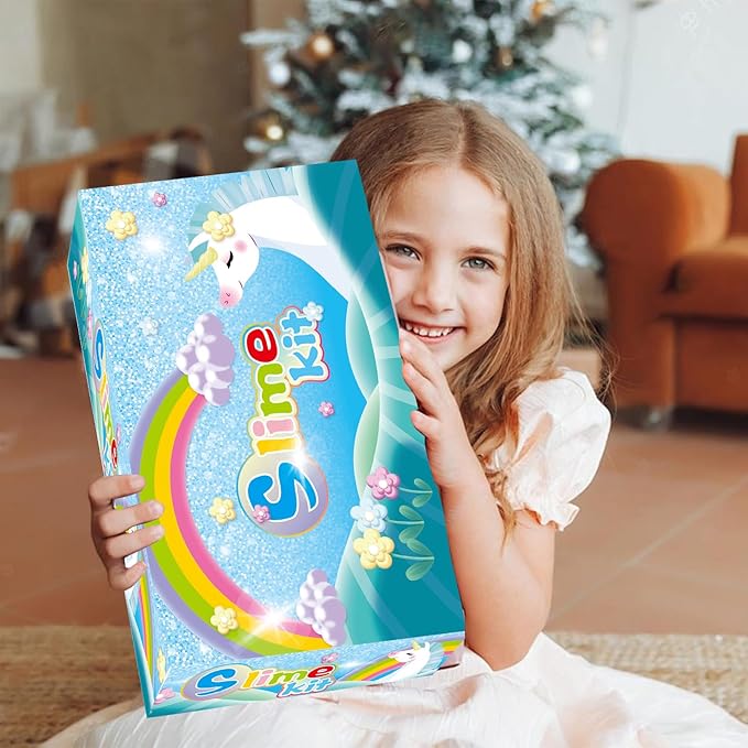 Elover ICE Cream Slime Kit for Girls and Boys Fluffy DIY Slime Toys Gifts Ages 6-10 to Make Ice Cream Slimes Kids Girl Toys 8-10 Years Old