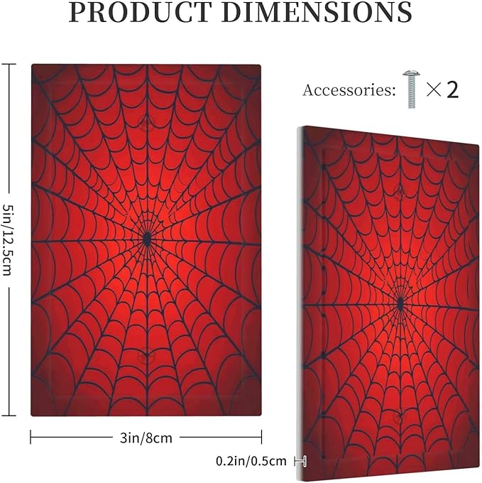 Red Spider Web Black Line Simplicity Light Switch Cover Plate 1 Gang No Device Blank Electrical Wall Plates Faceplate Decorative Switch Plate For Kids Room Home Decor