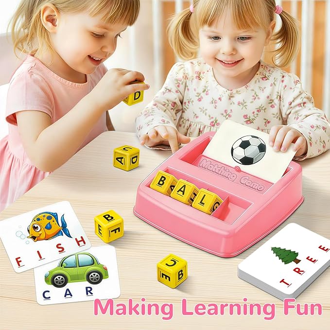 NARRIO Educational Toys for 3-5 Year Old Girls Gifts, Matching Letter Game Preschool ABC Learning Toys for Kids Ages 4-8 Years, Christmas Birthday Gifts for Toddler Toys Age 2-4