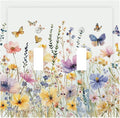 Wildflowers Colorful Flower Butterfly Floral Decorative Switch Plates 2 Gang Double Toggle Outlet Light Switch Cover Wall Plate Electrical Faceplate for Farmhouse Bedroom Decor