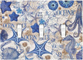 Decorative Switch Plates Vintage Sea Blue Seahorse Starfish Octopus 3 Gang Wall Plate Triple Toggle Light Switch Cover Faceplate Electrical Wall Panels For Kids Room Home Decor