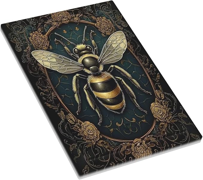 Light Switch Cover Plate Mid Century Bee Dark Floral 1 Gang No Device Blank Electrical Wall Plates Faceplate Decorative Switch Plate For Home Office Decor