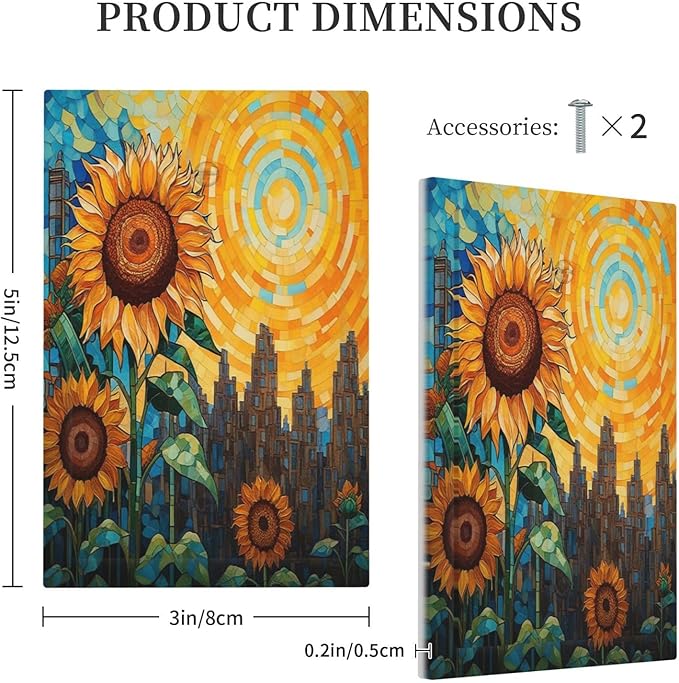 Abstract Sunflower Graffiti Floral Paint Art Flower Light Switch Cover Plate 1 Gang Electrical Wall Plates Faceplate Decorative Switch Plate No Device Blank for Bedroom Living Room Decor