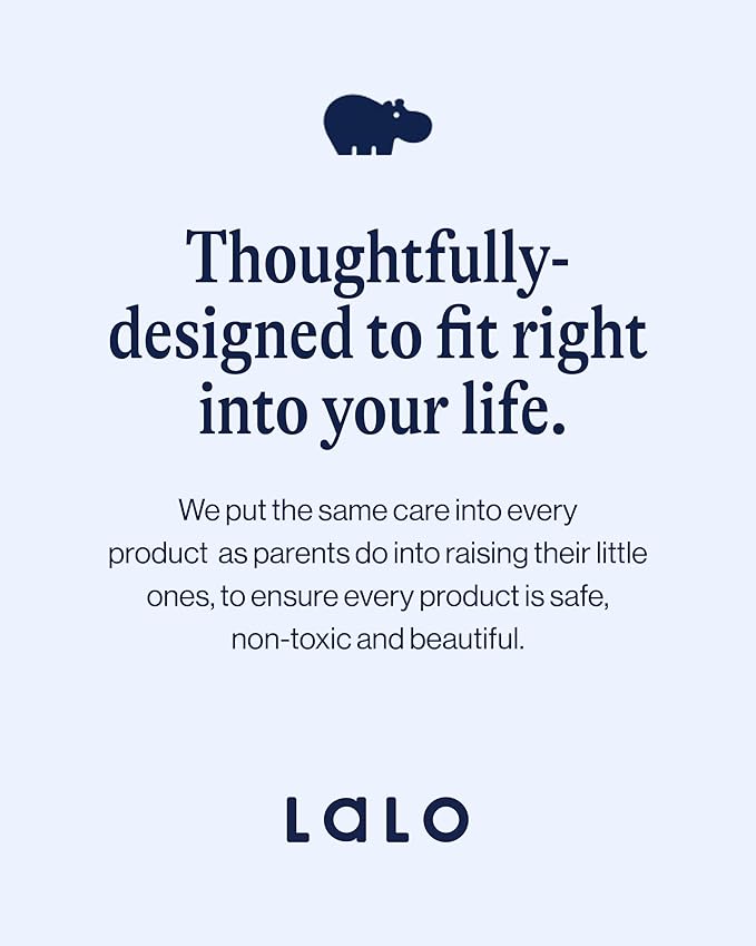 Lalo Big Bites Kids Dinnerware Full Set - Dishwasher Safe, BPA Free, Kids Tableware Set - Includes Stackable Bowl, Plate, Utensils & Cup - 7 Pieces - Blueberry