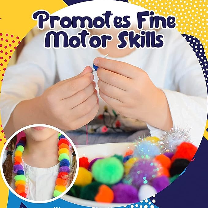 FUNZBO Arts and Crafts Supplies for Kids -Toddler Crafts Kits with Glue Stick Pipe Cleaners Construction Paper Pom Poms Googly Eyes, Crafts for Kids Ages 4-8, Birathday Gifts for Girls