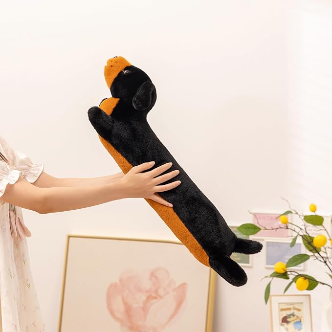 BABOLI Cuddly Dachshund Stuffed Animals Extremely Soft Plush Wiener Dog Pillow Super Cute Doxie Plushie Versatile Gifts for Birthday or Room Decor 27 Inches (M)