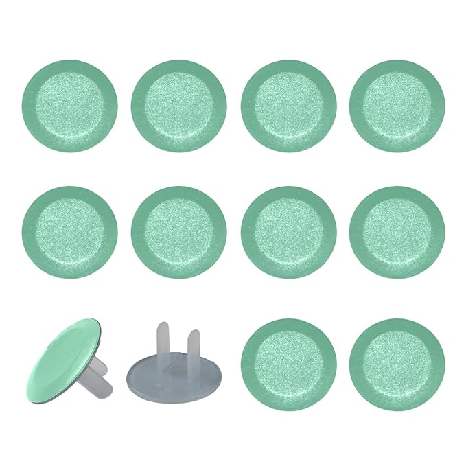 Pure Light Green Color Outlet Plug Covers Child Proof Electrical Outlets Protector - Wall Socket Protector for Baby Kids- Electrical Insulation