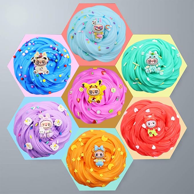 12 Packs Butter Slime Kit, Super Soft, Non-Sticky Stress Relief Toy, Party Favors and Birthday Gift for Boys and Girls