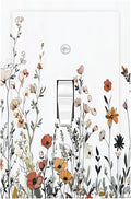 Decorative Light Switch Cover Vintage Wildflower Colorful Plants Floral 1 Gang Single Toggle Device Electrical Faceplate Switchplates Decorator Outlet Wall Plate For Bed Room Living Room