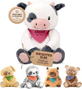 Lilly's Love Weighted Stuffed Animals for Adults & Kids — 5lb Calming Cow Plush for Anxiety, ADHD & Sensory | Machine Washable Weighted Stuffed Animal w/Removable Insert | Cassie The Cow