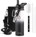 RAYMYLO Insulated Water Bottle 20 oz, Triple Wall Vacuum Stainless Steel (Cold for 24Hrs, Hot for 12Hrs), Leak Proof & Non-BPA, Kids Water Bottle Jug for School with Straw Spout Lids