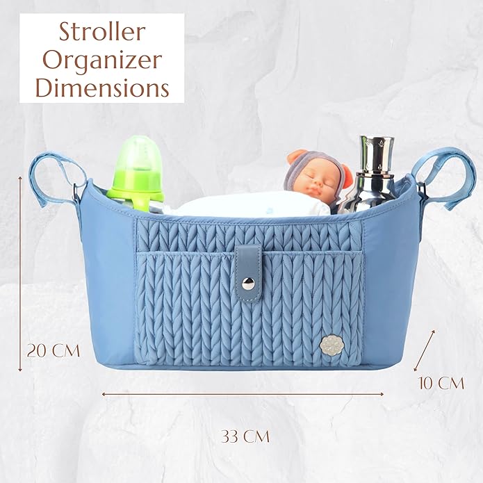 Universal Baby Stroller Organizer,Diaper Caddy Organizer with Adjustable Straps to Fits Nearly Any Strollers | Universal, Adjustable Straps