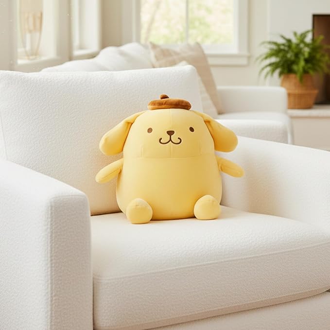 Pompompurin Weighted Cuddle Pillow – 3lb Soft Plush & Cozy Sanrio Pillow for Comfort, (Officially Licensed Product) By Franco Calm