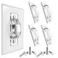 Light Switch Guard, 4 Pack Clear Light Switch Lock, Light Switch Cover Guard, Child Proof Light Switch Cover, Prevent Children and Adults from Accidentally Turning Your Lights on or Off