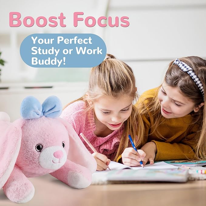 gnomantic Bunny Weighted Stuffed Animals - 28 Inch 5.0 Pounds Weighted Plushies Rabbit - Large Plush Bunny Stuffed Animals Pillow - Cute Plush Toys Gifts for Kids & Adults