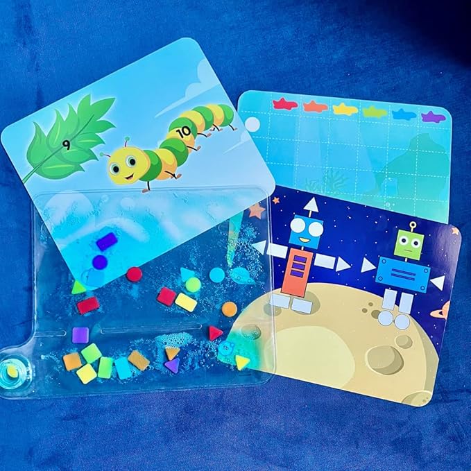 hand2mind Colors and Shapes Sensory Pad, Fine Motor Skills Toys for 3 Year Old, Sensory Toys for Sensory Play, Occupational Therapy Toys, Calming Toys for Kids, Shape Sorting Toy, Calm Down Corner