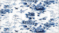 Blue Flower White Floral Plant Bird Butterfly Light Switch Covers Quad Toggle Electrical Faceplate 4 Gang Wall Plate Decorative Switch Plates Cover for Bedroom Living Room Decor