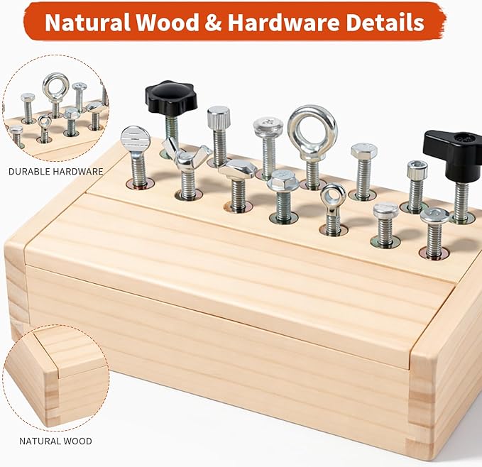 INIFEIDALA Kids Tool Set,Montessori Educational Toys for 3 4 5 Year Old,Montessori Screwdriver Board Set,Sensory Preschool Learning for Toddler Travel,Fine Motor Skills - STEM Toys