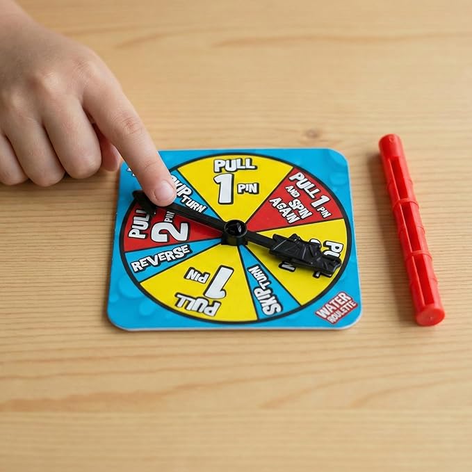 Zing Hog Wild Water Roulette Game: The Ultimate Suspense-Filled Water Challenge – Hilarious Fun Family Party Game with Adjustable Helmet, Rods, and Spinner – Kids and Adults - Ages 8 and Up