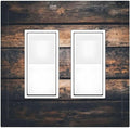 Decorative Outlet Covers Brown Vintage Wooden Board Rustic Wood 2 Gang Double Gfci Rocker Electrical Wall Panels Light Switch Cover Plate For Farmhouse Cabin Decor
