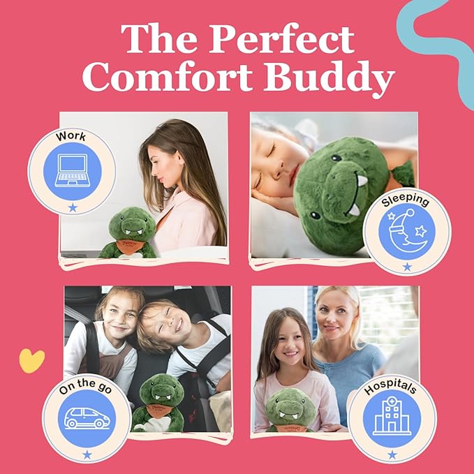 Lilly's Love Weighted Stuffed Animals for Adults & Kids — 5lb Calming Dinosaur Plush for Anxiety, ADHD & Sensory | Machine Washable Weighted Stuffed Animal w/Removable Insert | Donnie The Dino