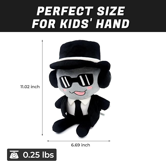 Forsaken Black Plush Toy – Soft Black Character Plush Stuffed Animal, Cute Forsaken Game Collectible Plushie Gift for Kids and Gamers