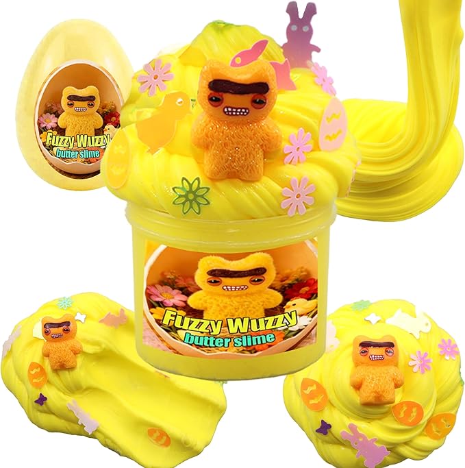 8-Pack Easter Eggs Slime Kit for Kids - Toothy Monster Themed Slime with Resin Charms & Mini Accessories, Easter Basket Stuffers, Party Favors, Birthday Gifts & Classroom