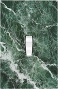 Decorative Light Switch Cover Forest Marble Dark Green With White Vein 1 Gang Single Toggle Device Electrical Faceplate Switchplates Decorator Outlet Wall Plate For Bathroom Kitchen Decor