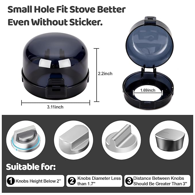 5PCS Stove Knob Safety Covers, Gas Stove Knob Locks Covers, Oven Knob Covers for Child Safety, Baby Child Proof Knob Locks Covers for Stove Handle Oven Gas Burners for Kids Pets(XL)