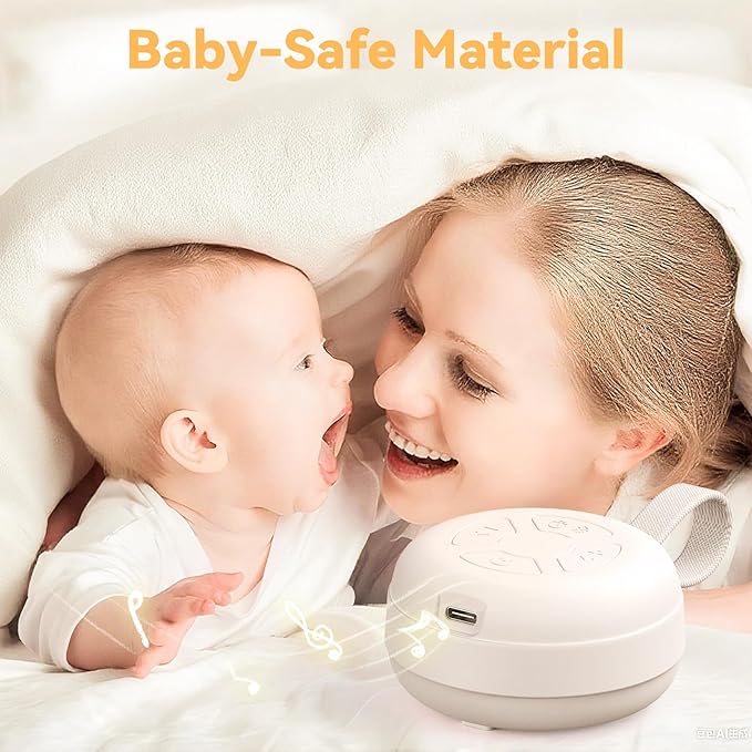 Portable Sound Machine for Baby | White Noise | 12 Soothing Sounds | Noise Canceling for Travel, Office, Nursery | Baby Shower | Registry Gift | Sleep Soother for Babies Kids Adults | Putty