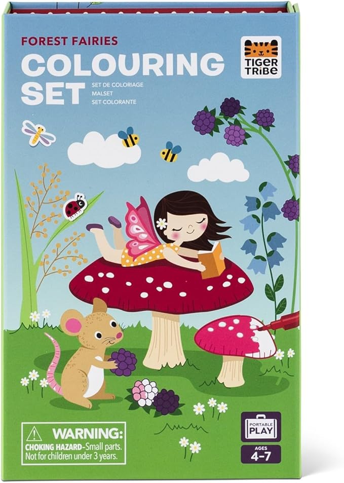 Tiger Tribe Forest Fairies Colouring Set Blue